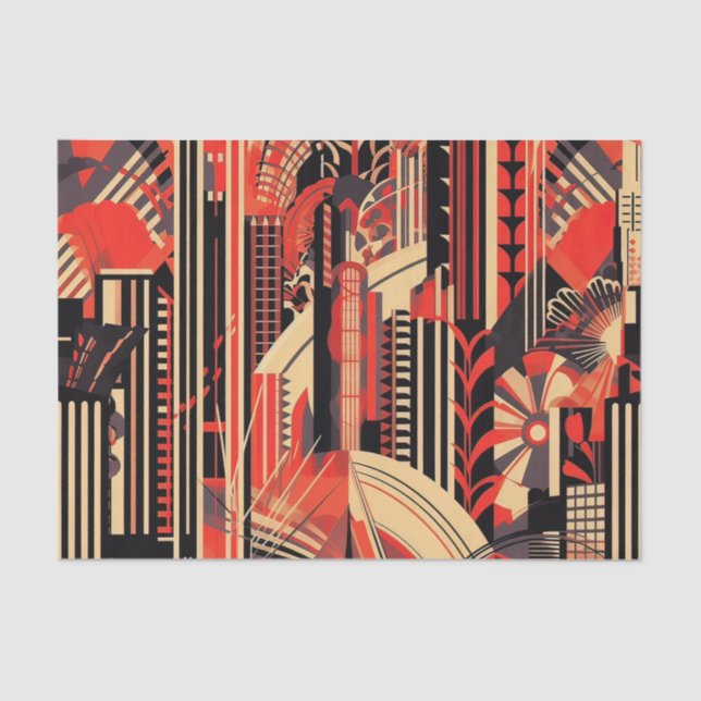 Elegant Art Deco pattern Tissue Paper (Front)