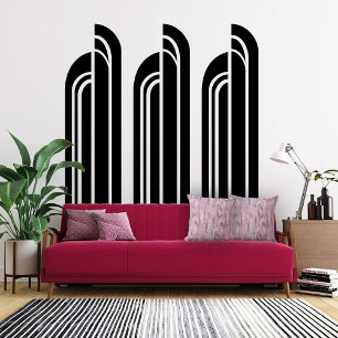 Elegant Art Deco Pink and Mauve Cushion