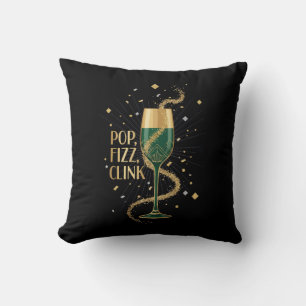 Elegant Art Deco Pop Fizz Clink Gatsby Roaring Cushion