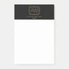 Elegant Art Deco Professional Monogram Black/Gold