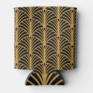 Elegant Art Deco, seamless golden ornament. Can Cooler