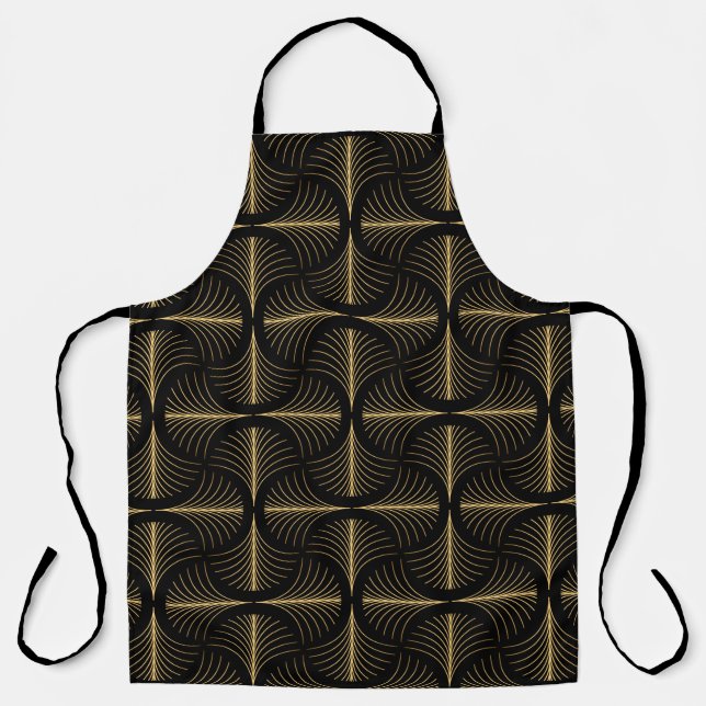 Elegant Art Deco style seamless repeat pattern wit Apron (Front)