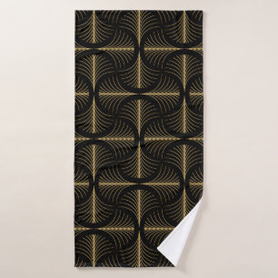 Elegant Art Deco style seamless repeat pattern wit Bath Towel