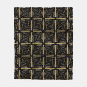 Elegant Art Deco style seamless repeat pattern wit Fleece Blanket