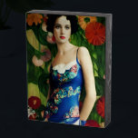 Elegant Art Deco Style Woman wth Large Flowers Art Wooden Box Sign<br><div class="desc">Feeling fancy? Feast your eyes on this Art Deco style masterpiece! The roaring 20s might be over,  but the glamour lives on in this stunning piece. The intricate details and vibrant colours of the flowers will leave you feeling like a true Gatsby.</div>