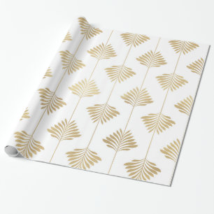 Elegant Art-Deco Stylised Leafs Pattern Wrapping Paper
