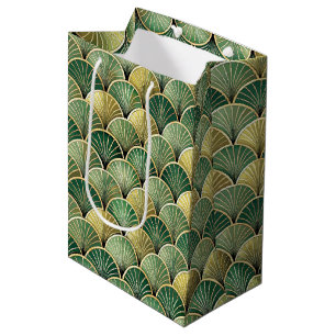Elegant Art Deco tiled pattern Medium Gift Bag