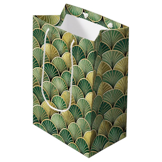 Elegant Art Deco tiled pattern Medium Gift Bag (Front Angled)