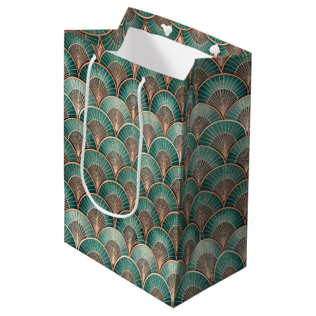 Elegant Art Deco tiled pattern  Medium Gift Bag (Front Angled)