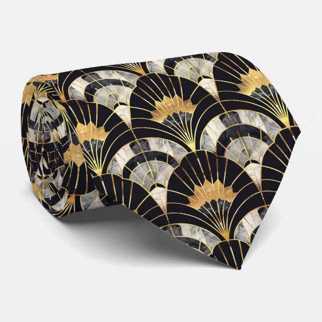 Elegant art deco tiled pattern  tie (Rolled)
