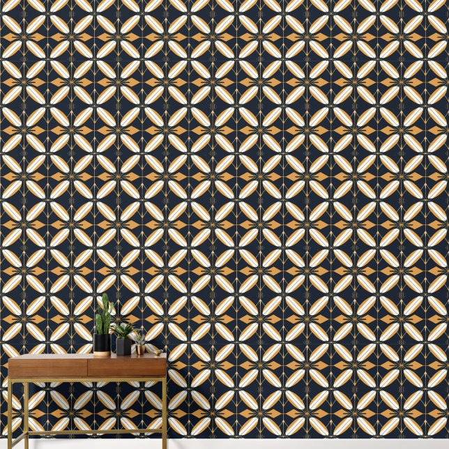 elegant art Deco tiled pattern  Wallpaper (Hallway)