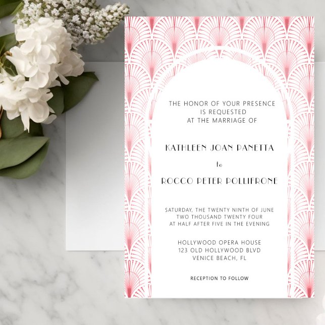Elegant Art Deco Wedding Invitation (Creator Uploaded)