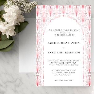 Elegant Art Deco Wedding Invitation