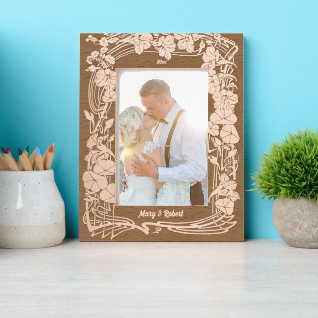 Elegant Art Nouveau Botanical Floral Border Etched Frames (Creator Uploaded)