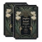 Elegant Art Nouveau Dark Floral Wedding Invitation