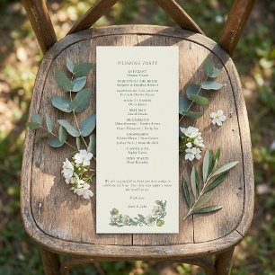 Elegant art nouveau floral wedding program