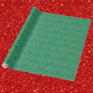 elegant Art Nouveau green filigree Wrapping Paper
