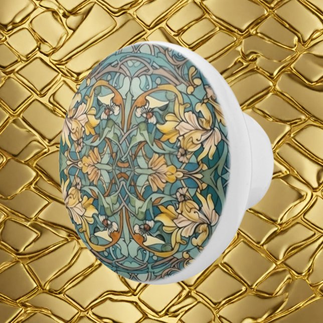 elegant art nouveau pattern ceramic knob (Creator Uploaded)