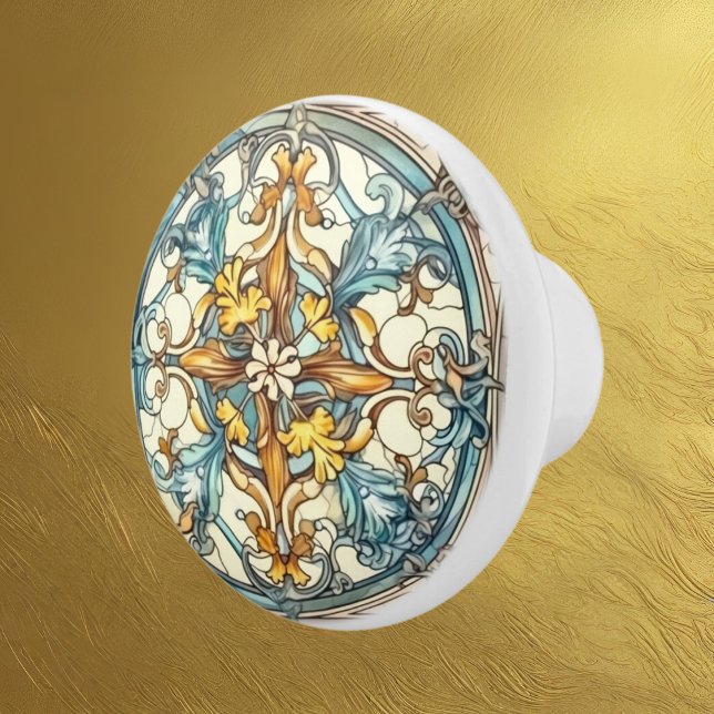 elegant art nouveau pattern  ceramic knob (Creator Uploaded)