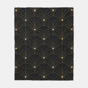 Elegant art nouveau seamless pattern. Abstract min Fleece Blanket