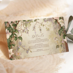 Elegant Art Nouveau Wedding Enclosure Card