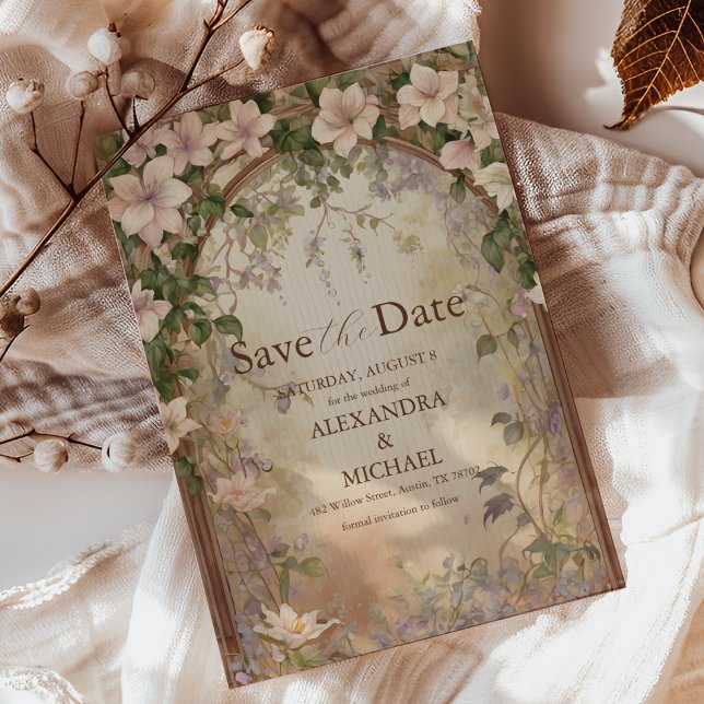 Elegant Art Nouveau Wedding Save The Date (Creator Uploaded)