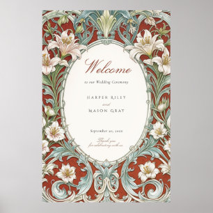 Elegant Art Nouveau Wedding Welcome Sign