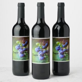 Elegant art wine label