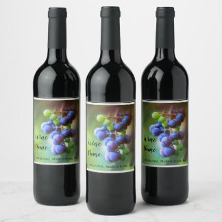 Elegant art wine label