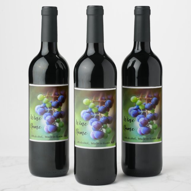 Elegant art wine label (Bottles)