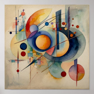Elegant Artistic Abstract Art Water Color Poster