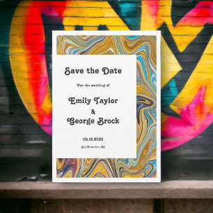 Elegant Artistic Abstract Painting Art Wedding Save The Date
