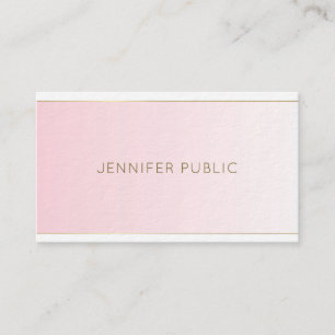 Elegant Artistic Design Trendy Modern Plain Luxury Business Card