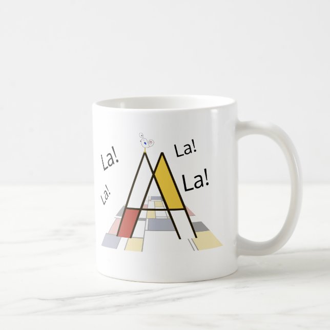 Elegant artistic letter monogram. Letter A Coffee Mug (Right)