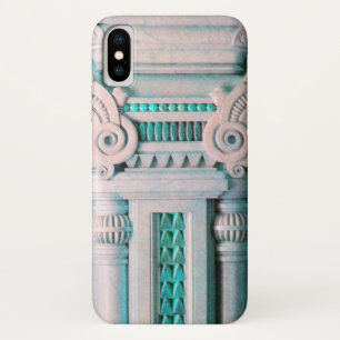 ELEGANT ARTISTIC PINK BLUE MARBLE DECOR iPhone X CASE