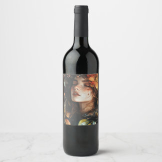 "Elegant Artistic Wine Label Design"