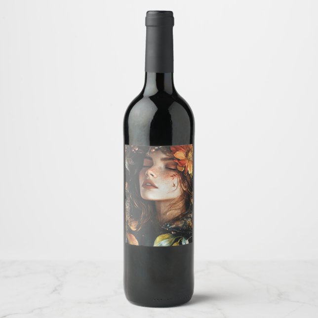 "Elegant Artistic Wine Label Design" (Front)