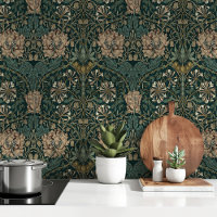 Elegant Arts & Crafts Honeysuckle Peel & Stick