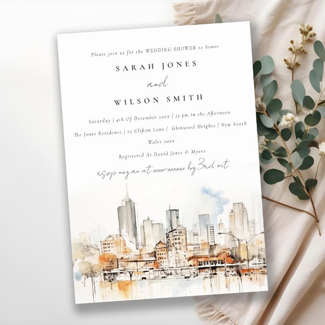 Elegant Atlanta Georgia Landscape Wedding Shower Invitation (Creator Uploaded)