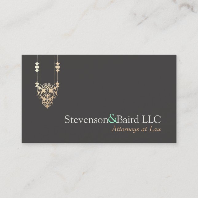 Elegant Attorney at Law Business Card (Front)