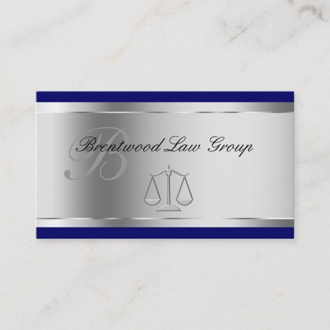 Elegant Attorney Business Cards (Front)