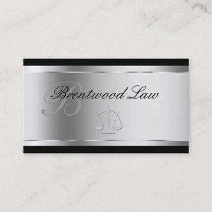 Elegant Attorney Monogram Business Cards