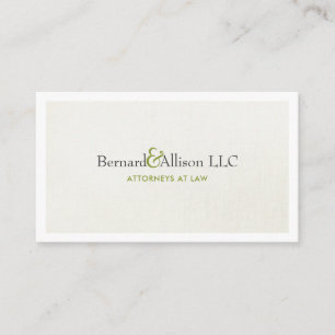 Elegant Attorney Subtle Linen Look Business Card