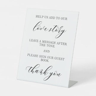  Elegant Audio Guest Book Wedding Tabletop Sign 