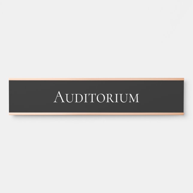 Elegant Auditorium School, Office & Movie Theatres Door Sign (Front)