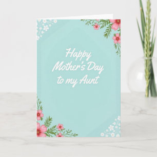 Elegant Aunt Mothers Day Card