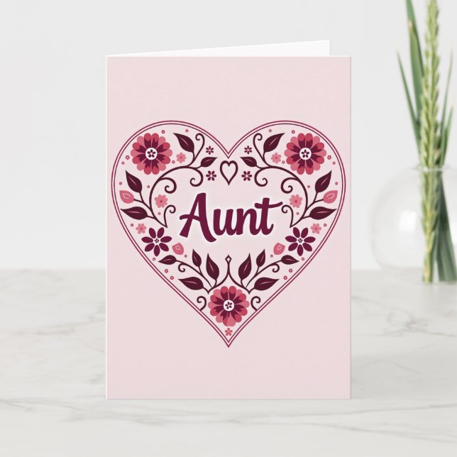 Elegant Aunts Day Love Card (Front)