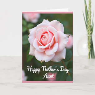 Elegant Aunts Day Rose Card