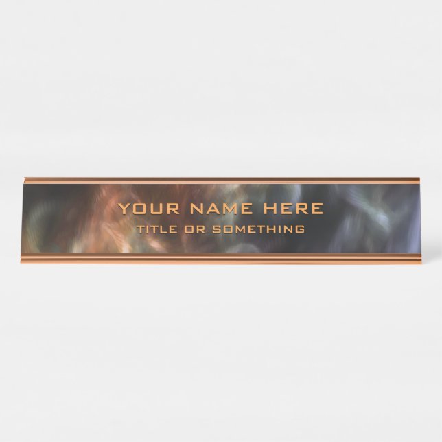 Elegant Aurora Desk Name Plate (Front)