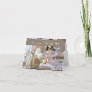 Elegant Autumn Banquet - Folded Thanksgiving Thank You Card